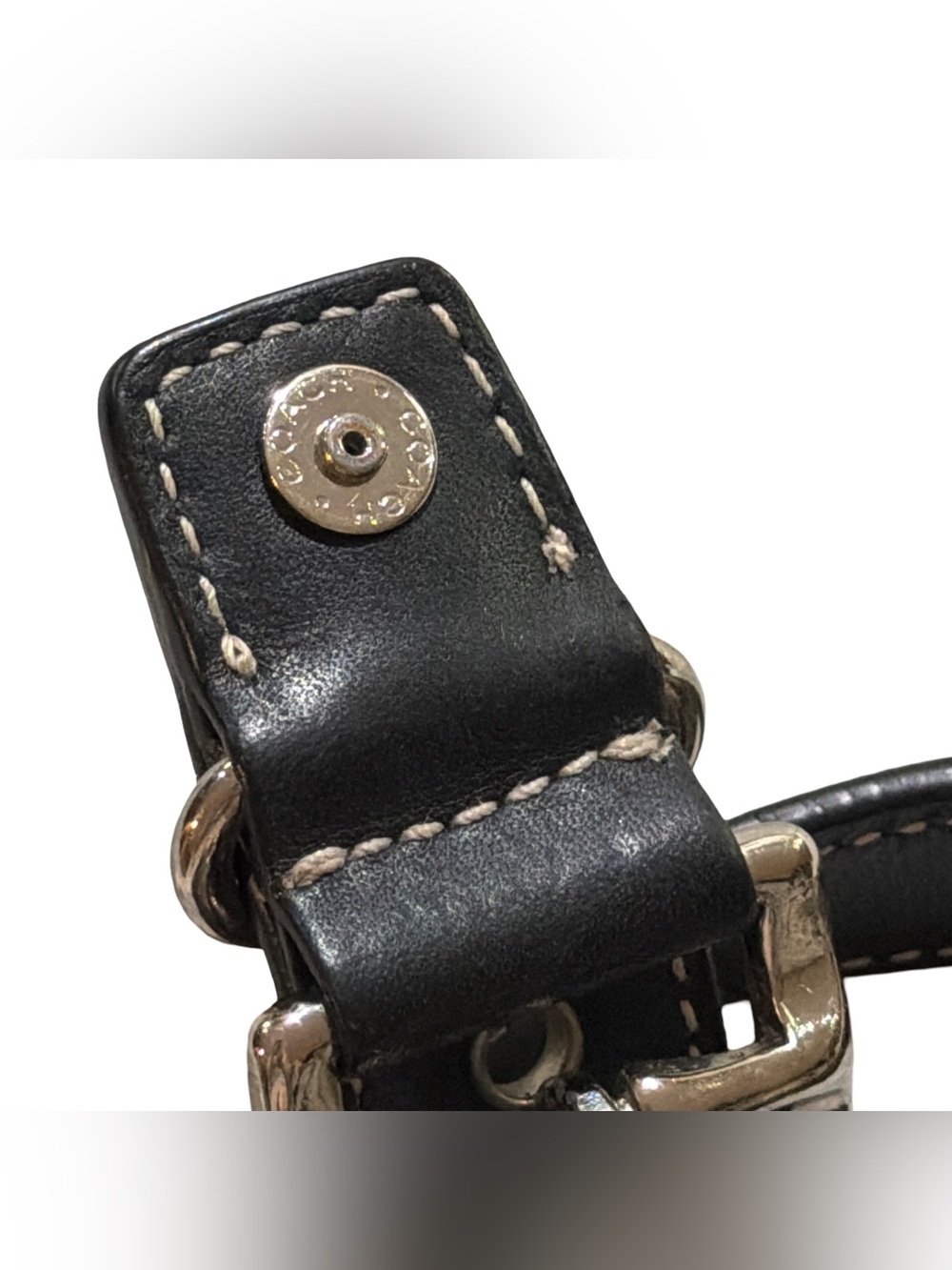 Coach โข Vintage Mini Demi Soho Shoulder Bag Monogram Black/Gray Canvas No 6362 - Picture 14 of 14